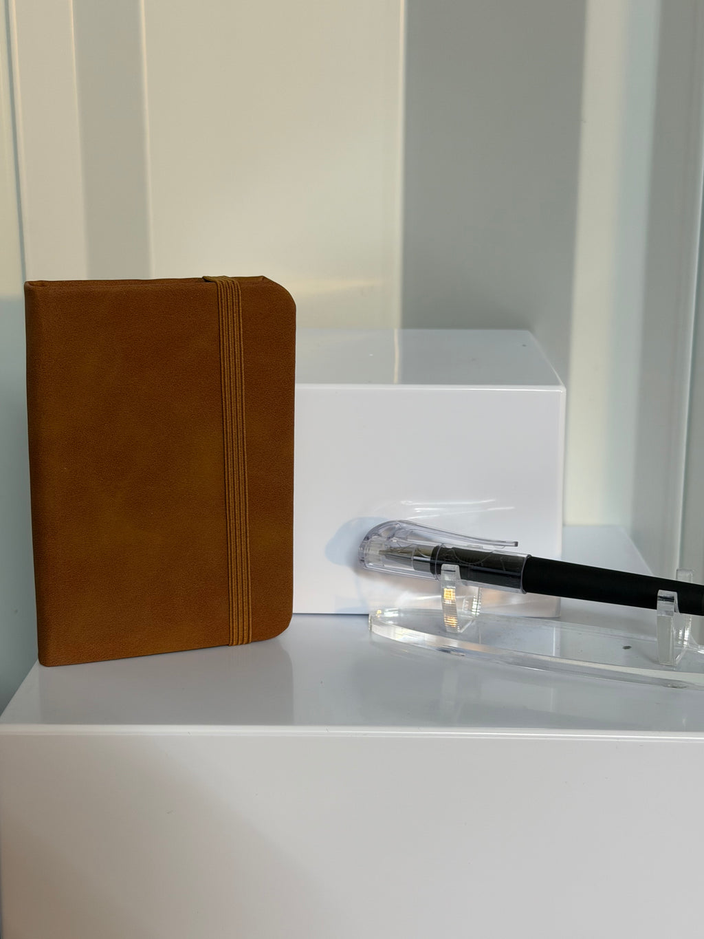 FAUX LEATHER NOTEBOOK WITH PEN