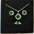 VINTAGE CLASSIC INLAY GREEN ZIRCONIA WITH SIZE 9 RING