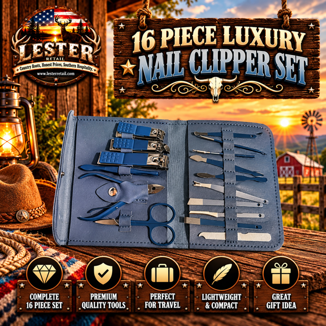 16 PIECE LUXURY NAIL CLIPPER SET