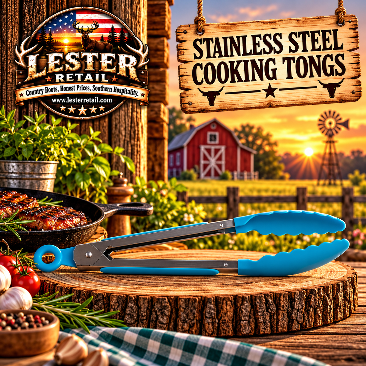 STAINLESS STEEL COOKING TONGS