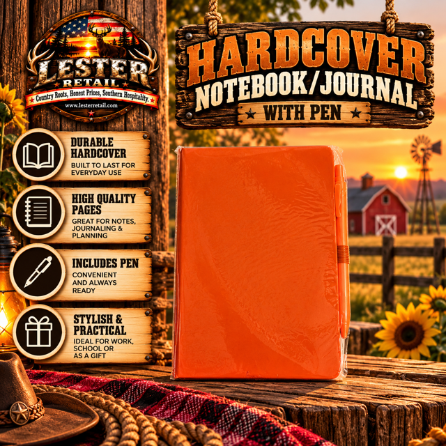 HARDCOVER NOTEBOOK/JOURNAL WITH PEN