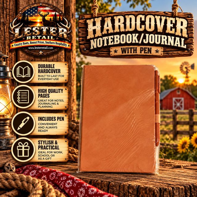 HARDCOVER NOTEBOOK/JOURNAL WITH PEN