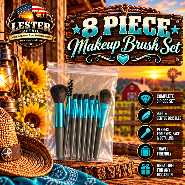8 PIECE MAKEUP BRUSH SET