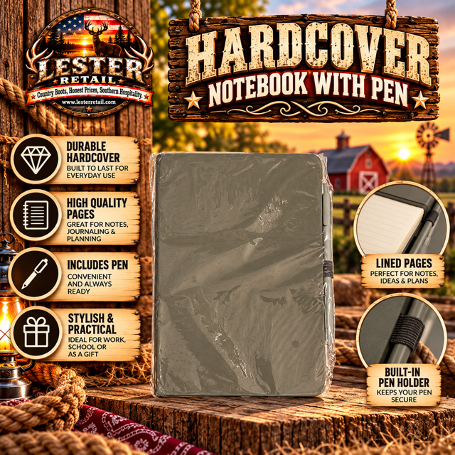 HARDCOVER NOTEBOOK WITH PEN