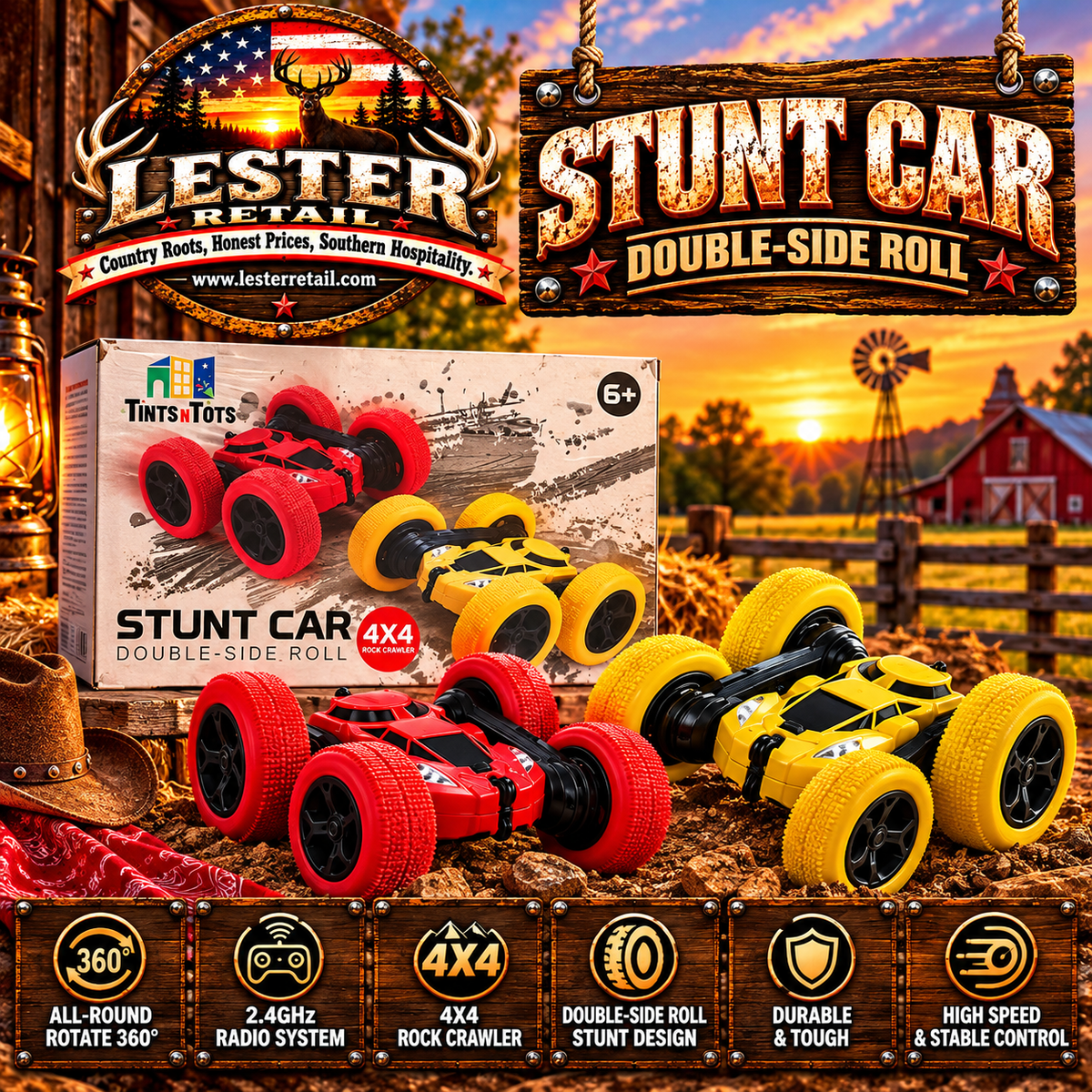 STUNT CAR DOUBLE-SIDE ROLL
