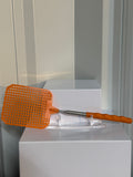 RETRACTABLE LONG HANDLE FLY SWATTER- ORANGE