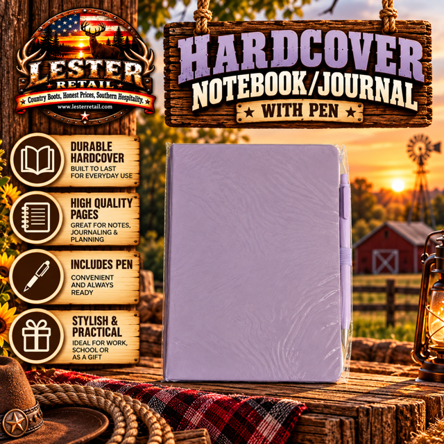 HARDCOVER NOTEBOOK/JOURNAL WITH PEN
