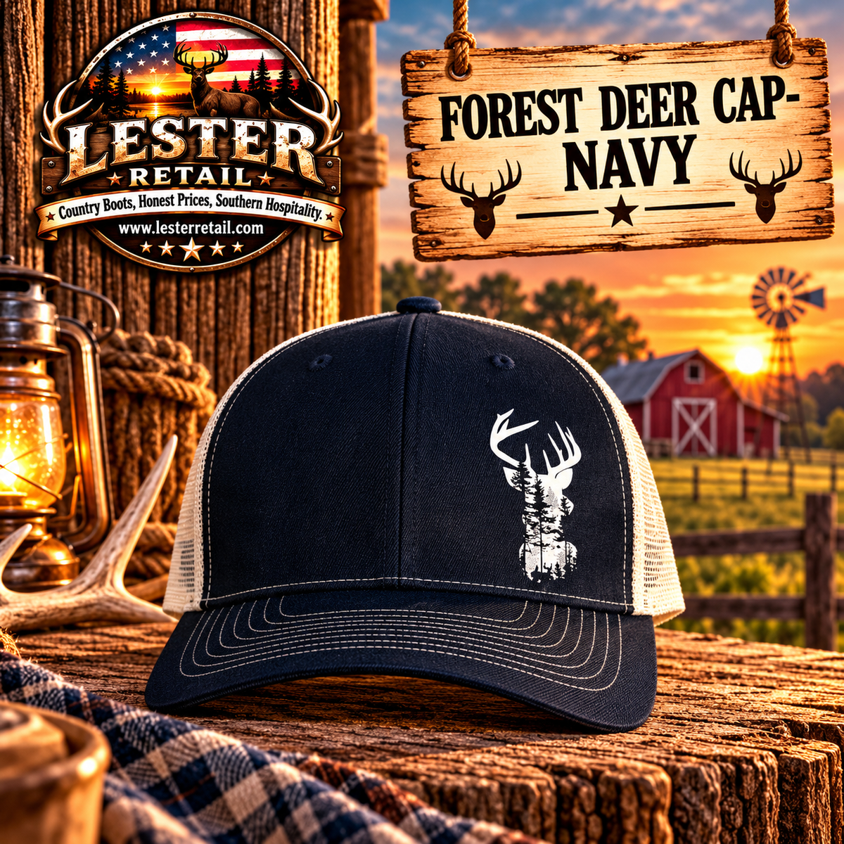 FOREST DEER CAP- NAVY