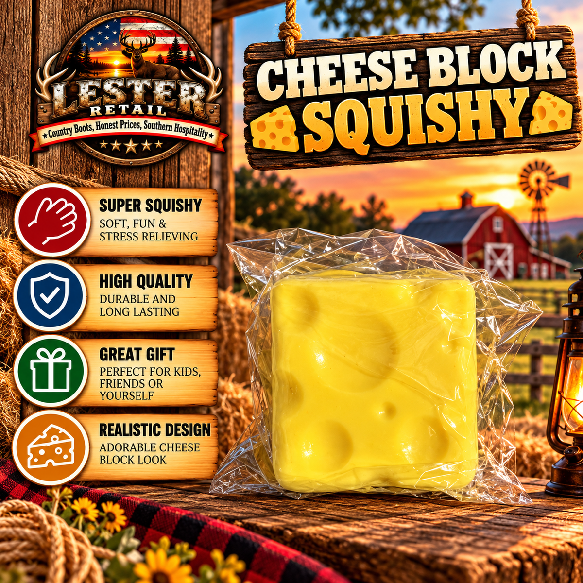 CHEESE BLOCK SQUISHY