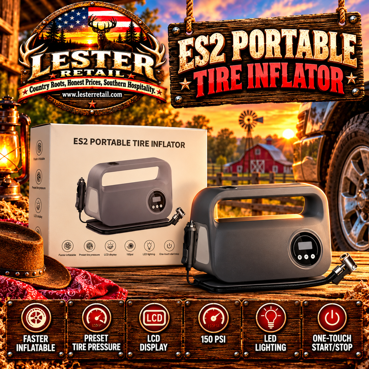 ES2 PORTABLE TIRE INFLATOR