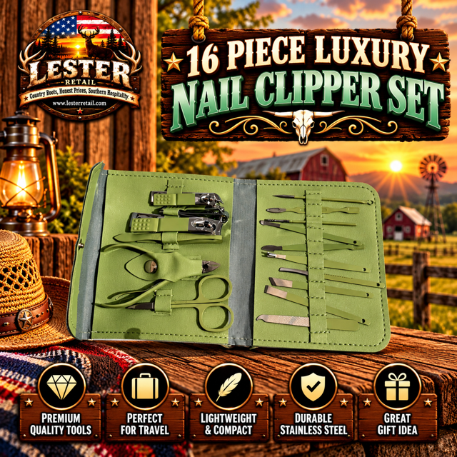 16 PIECE LUXURY NAIL CLIPPER SET