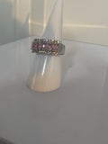 CLEAR CUBIC SYNTHETIC ZIRCONIA WAVE BAND SIZE 7