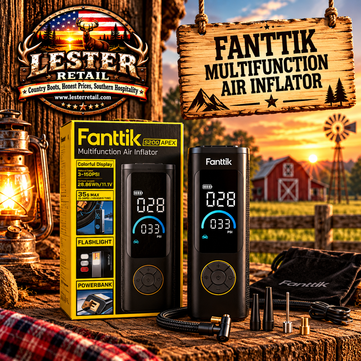 FANTTIK MULTIFUNCTION AIR INFLATOR