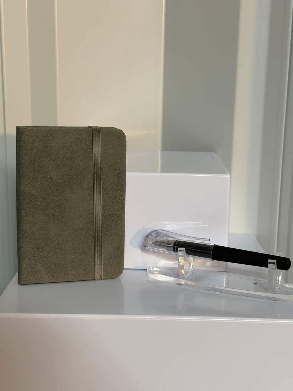 FAUX LEATHER NOTEBOOK WITH PEN