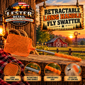 RETRACTABLE LONG HANDLE FLY SWATTER- ORANGE