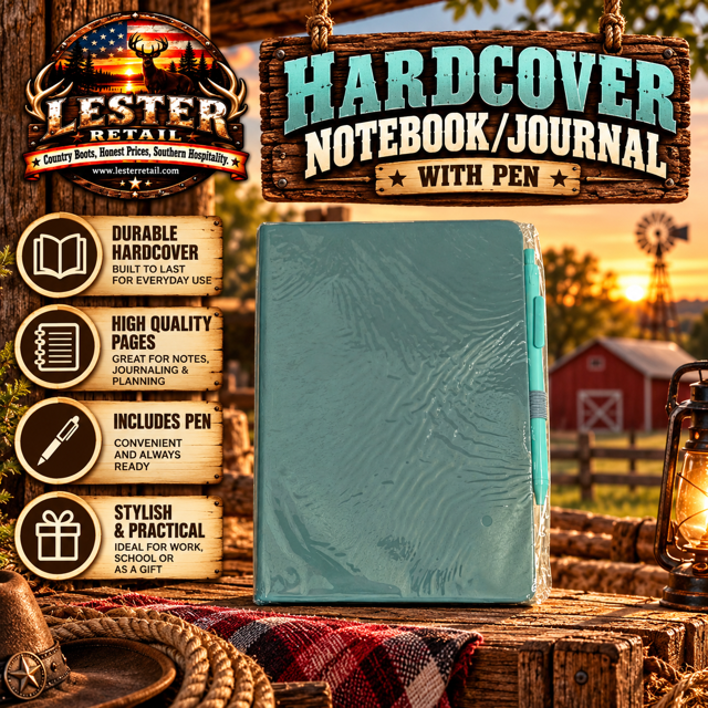 HARDCOVER NOTEBOOK/JOURNAL WITH PEN