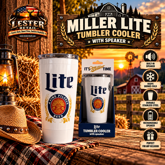 MILLER LITE TUMBLER COOLER WITH SPEAKER