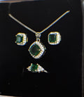 VINTAGE CLASSIC INLAY GREEN ZIRCONIA WITH SIZE 8 RING