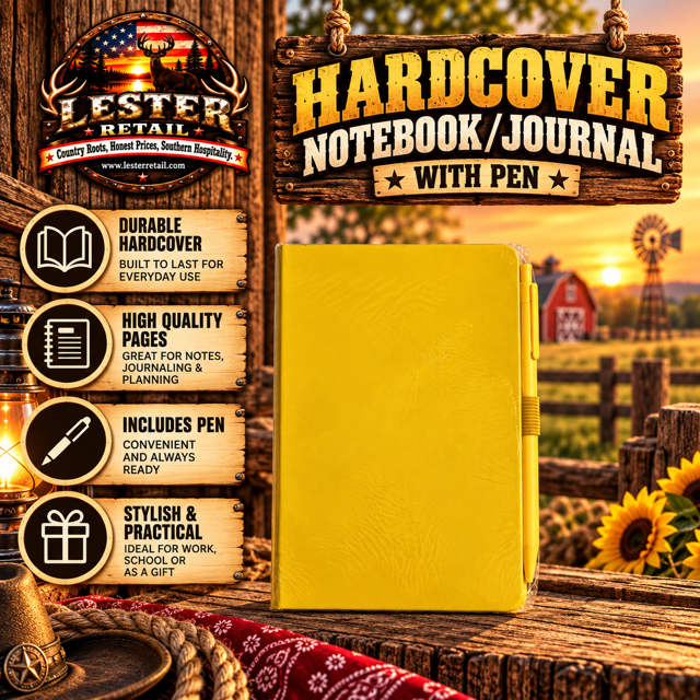 HARDCOVER NOTEBOOK/JOURNAL WITH PEN