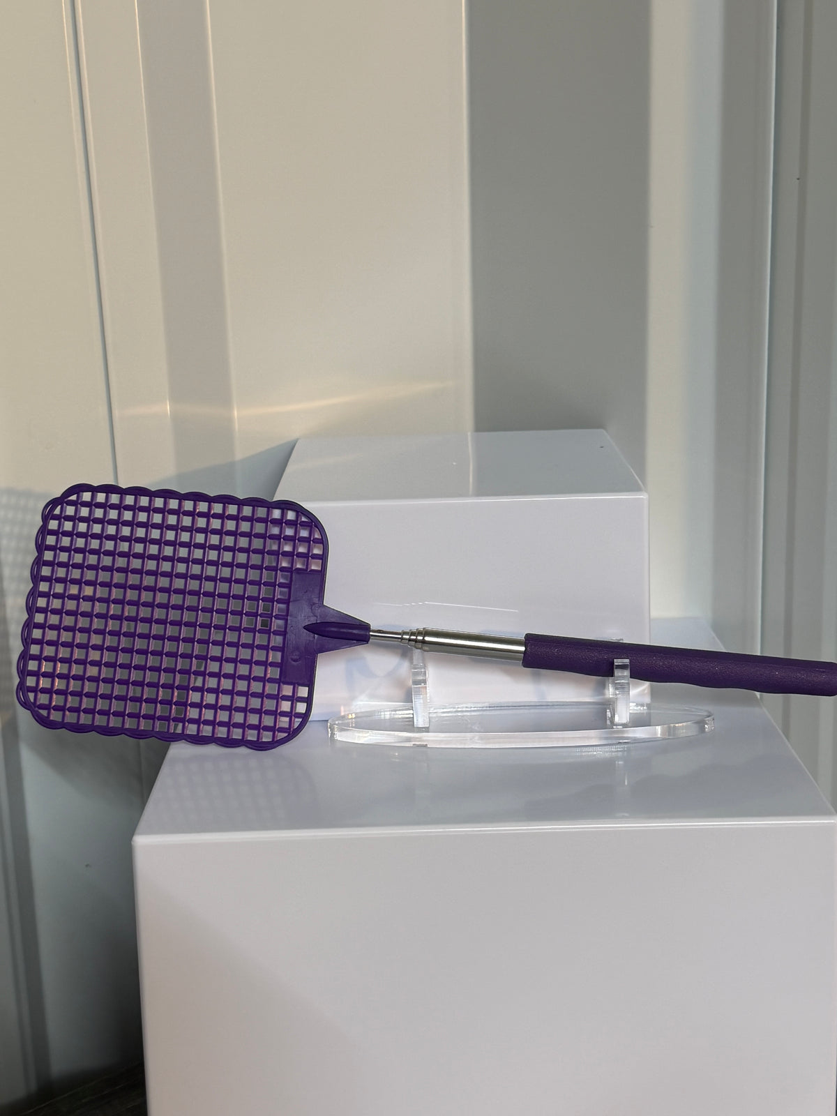 RETRACTABLE LONG HANDLE FLY SWATTER- PURPLE
