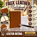 FAUX LEATHER NOTEBOOK WITH PEN
