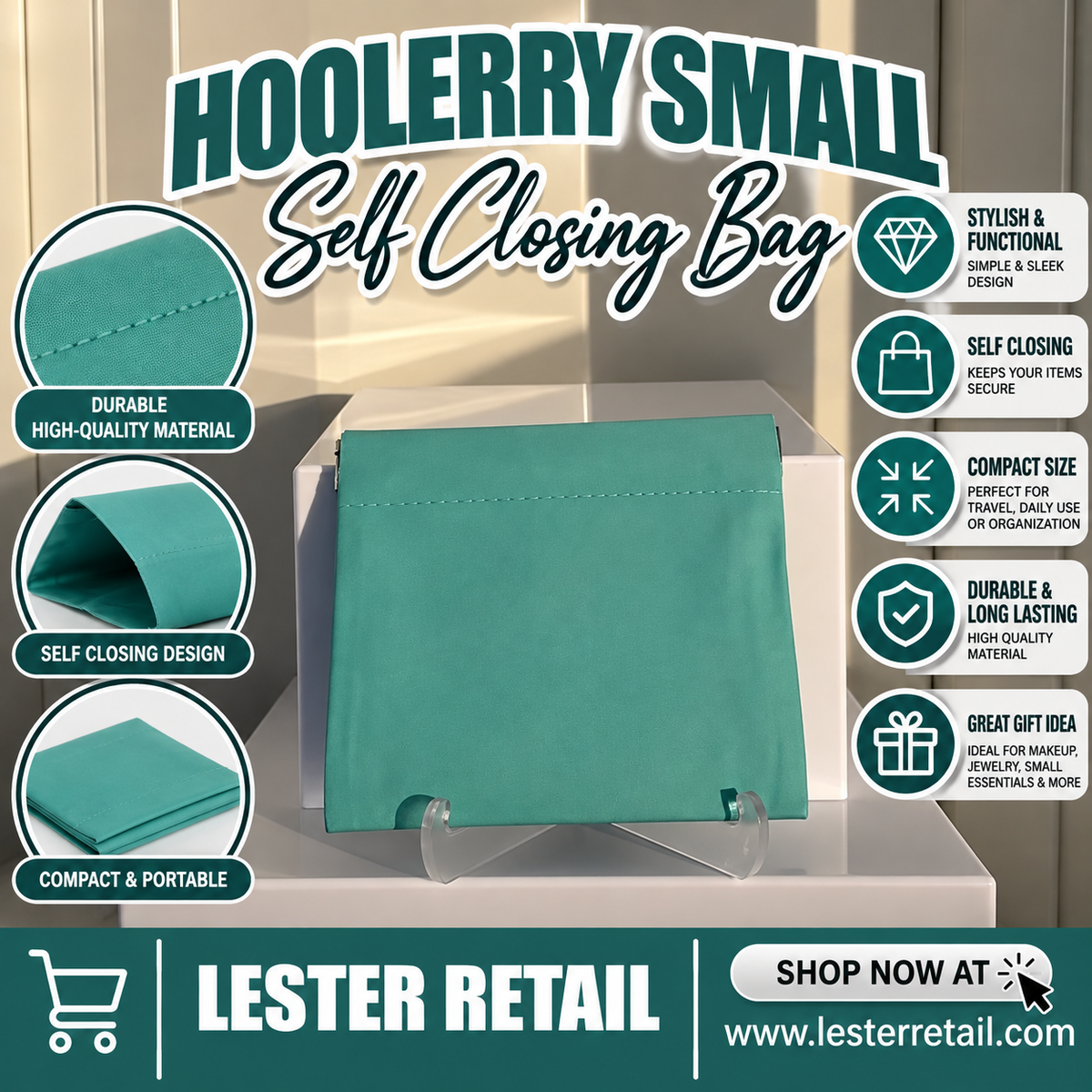 HOOLERY SMALL SELF CLOSING BAG