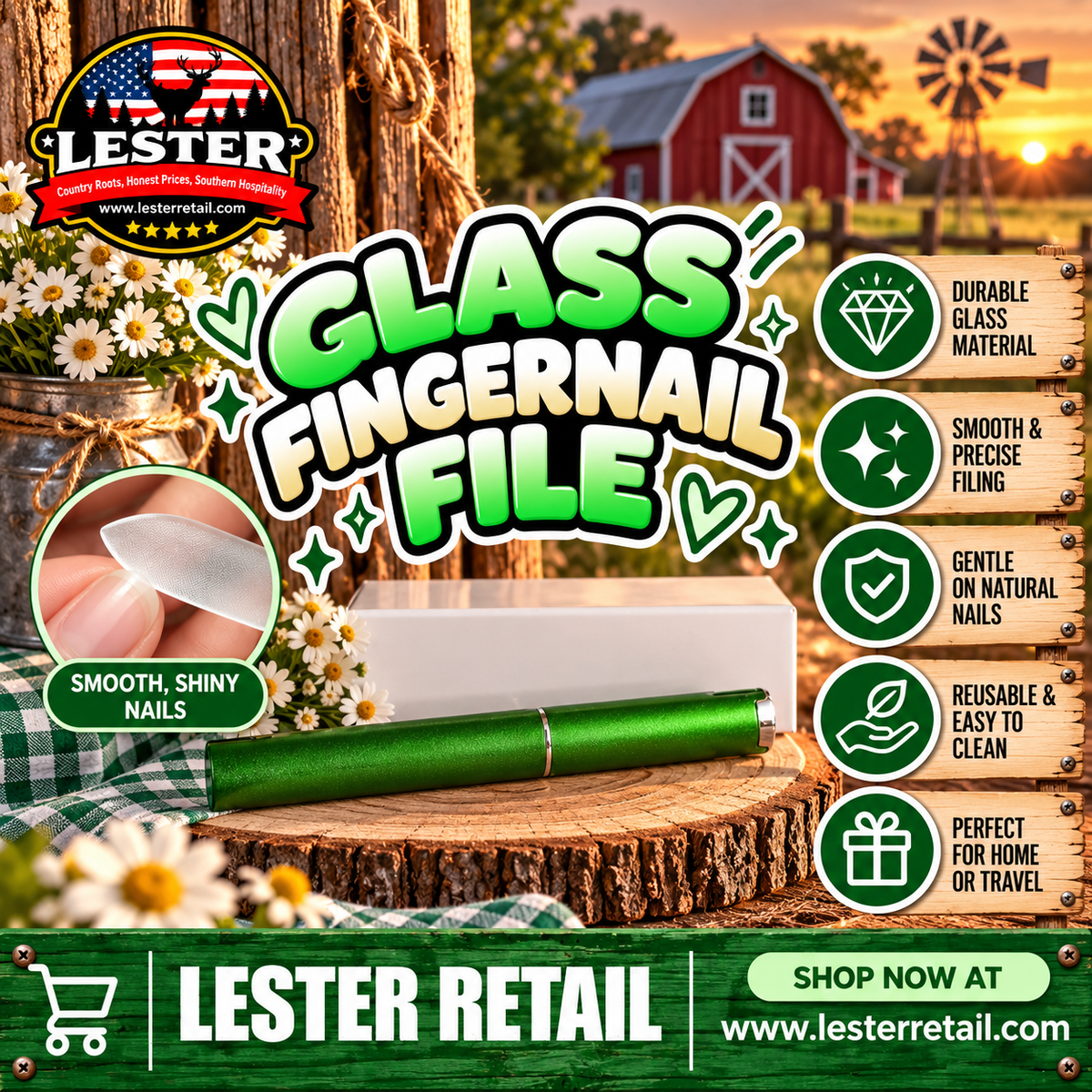 GLASS FINGERNAIL FILE