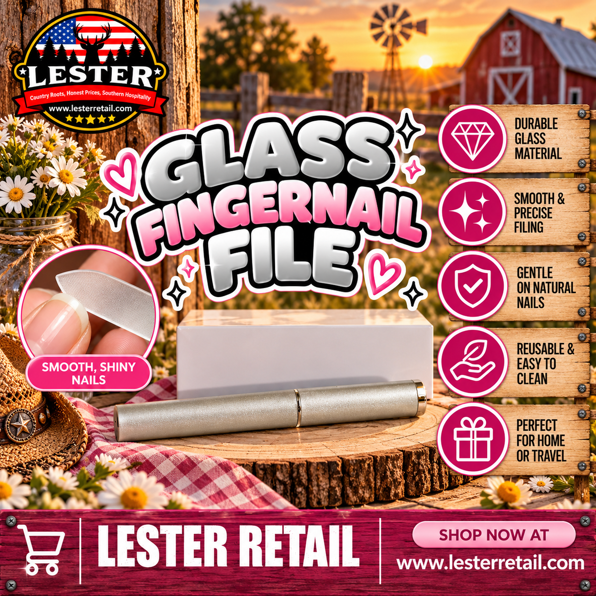 GLASS FINGERNAIL FILE