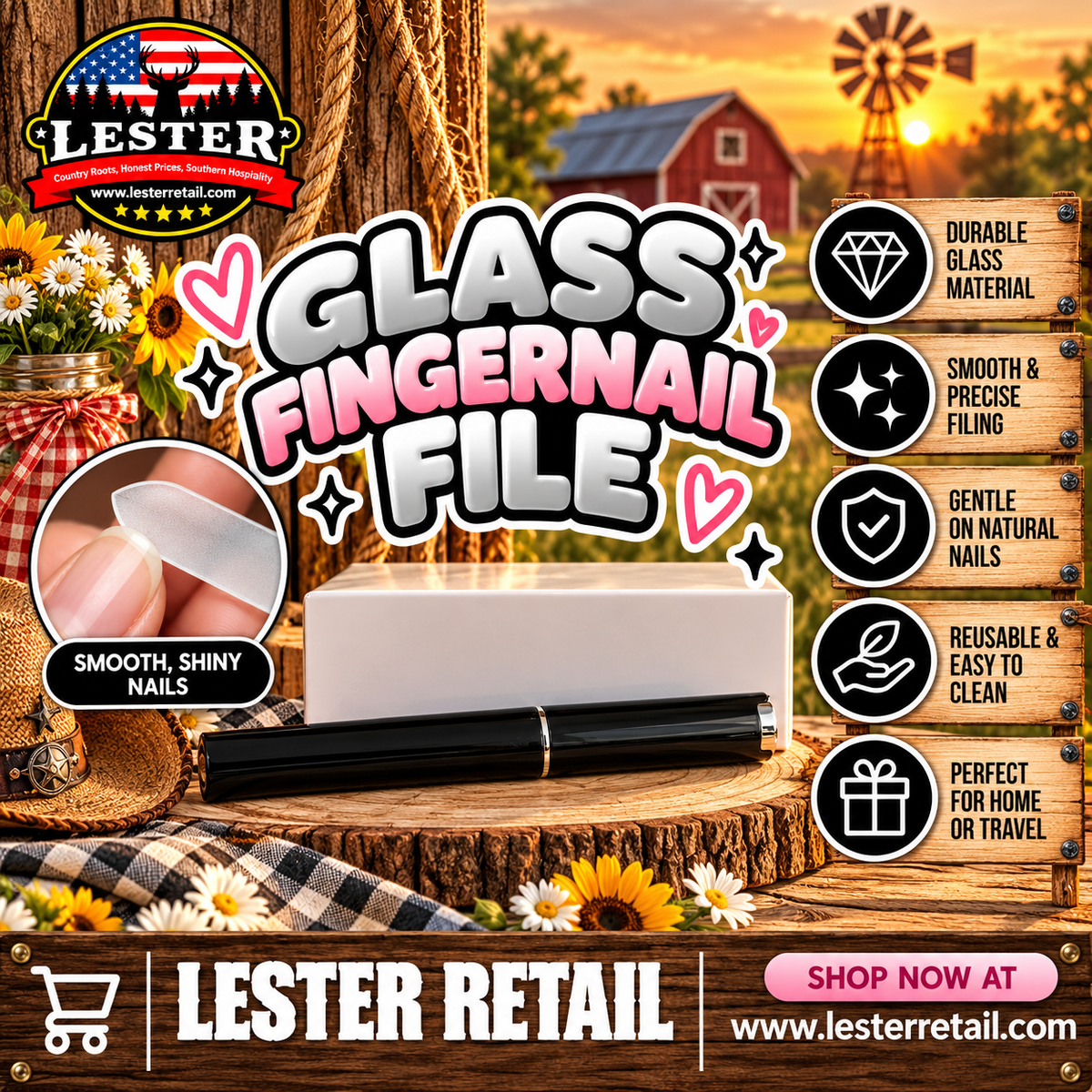 GLASS FINGERNAIL FILE