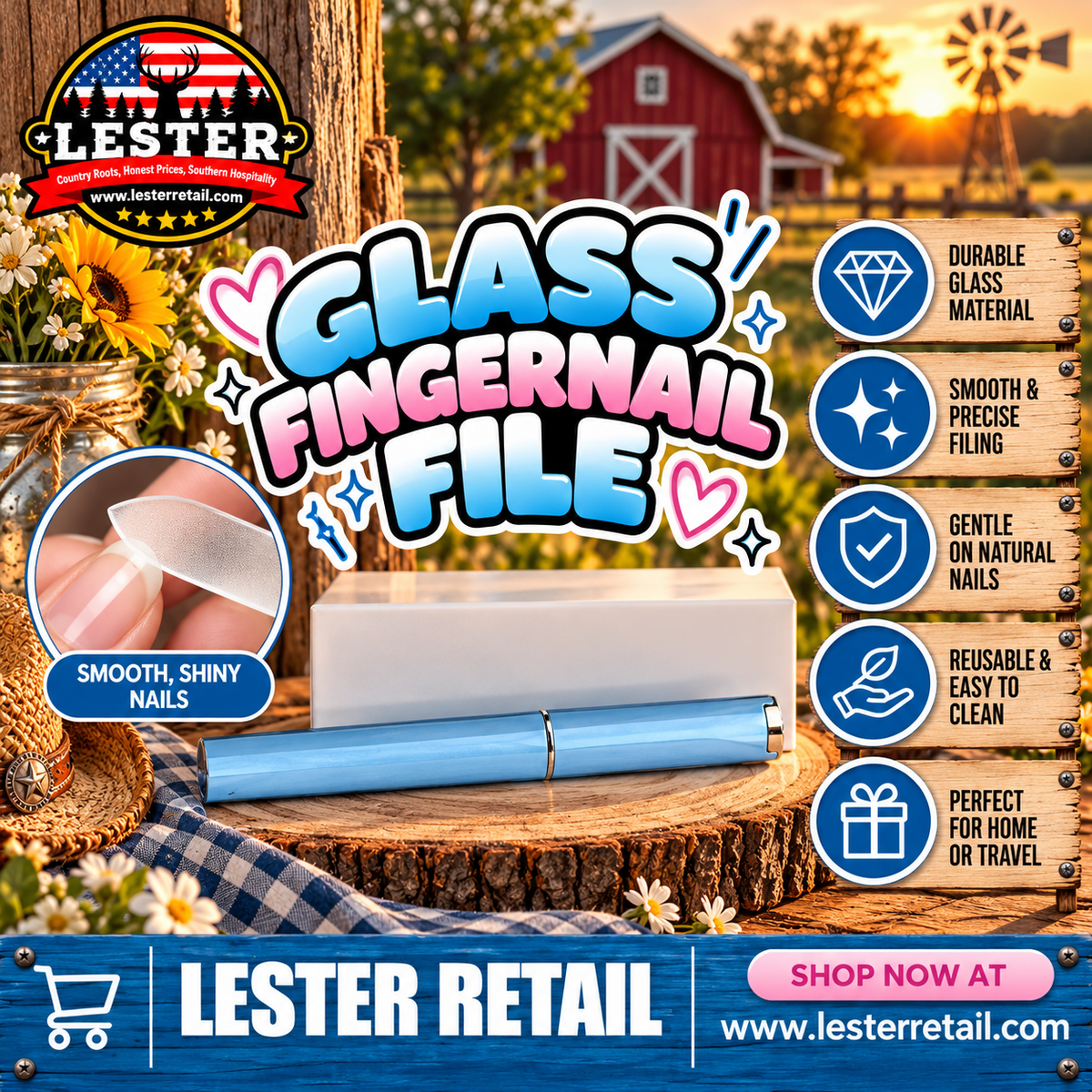 GLASS FINGERNAIL FILE