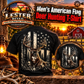 MEN’S AMERICAN FLAG DEER HUNTING T-SHIRT-XL