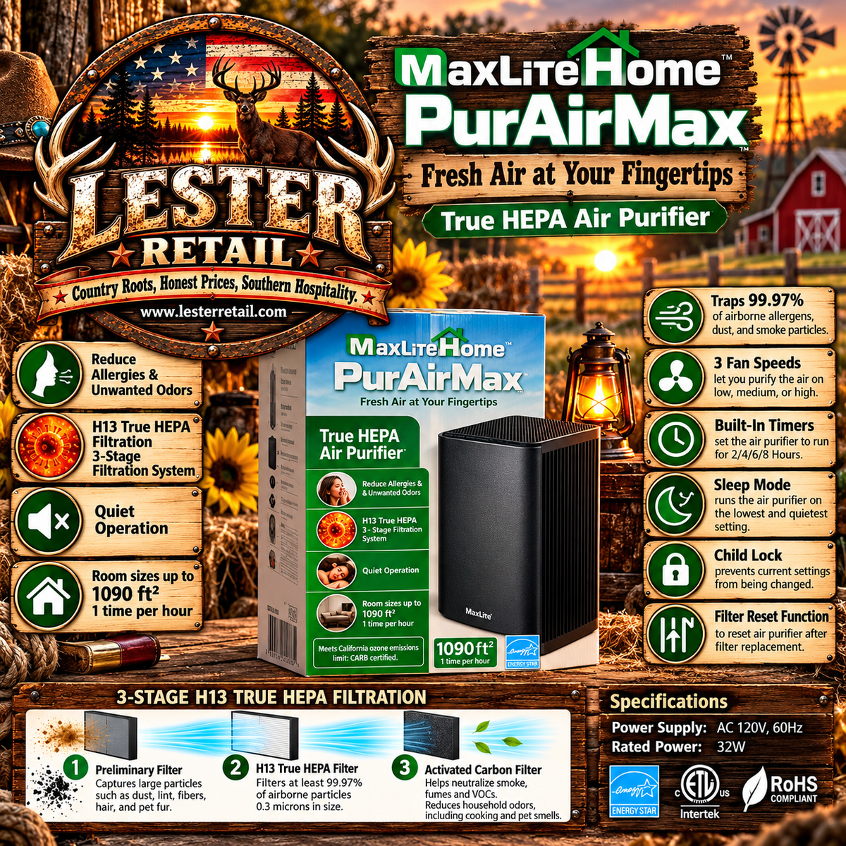 MAXLITE HOME PURAIRMAX