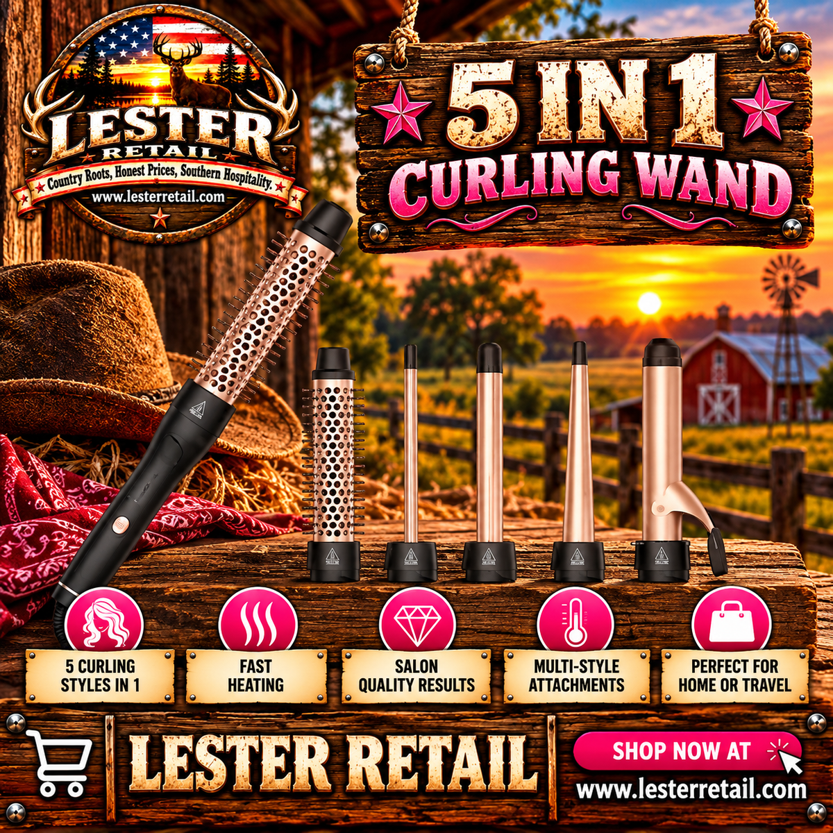 5 IN 1 CURLING WAND