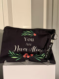 MOTIVATIONAL CANVAS MAKEUP BAG WITH KEYCHAIN