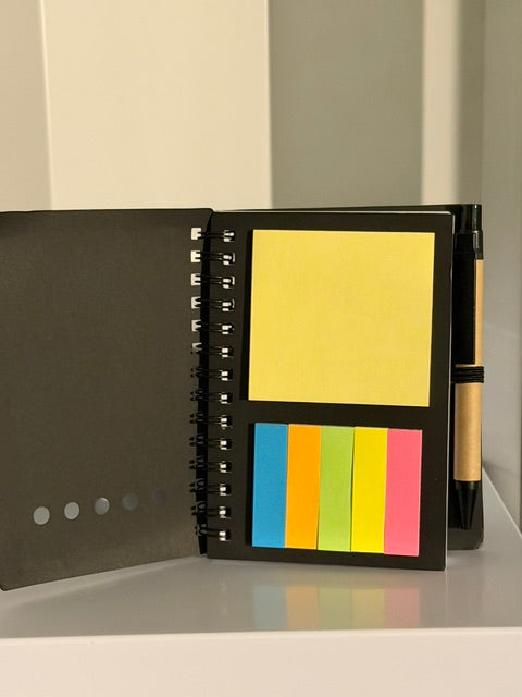 POCKET SIZE NOTEBOOK, INDEX TAB, & PEN SET