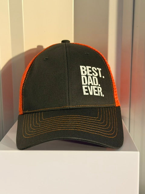 "BEST DAD EVER" CAP- ORANGE