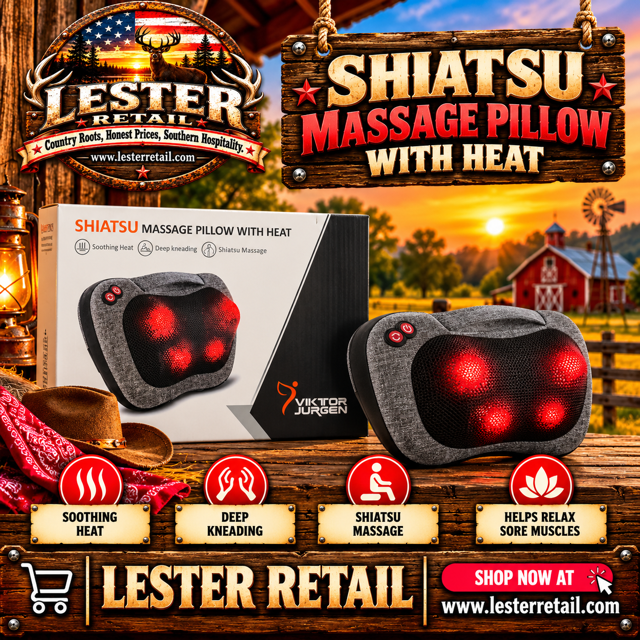 SHIATSU MASSAGE PILLOW WITH HEAT