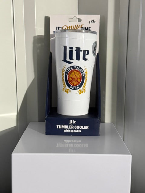 MILLER LITE TUMBLER COOLER WITH SPEAKER