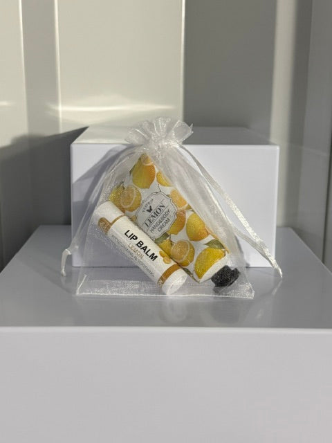LEMON LIP BALM/HAND CREAM SET