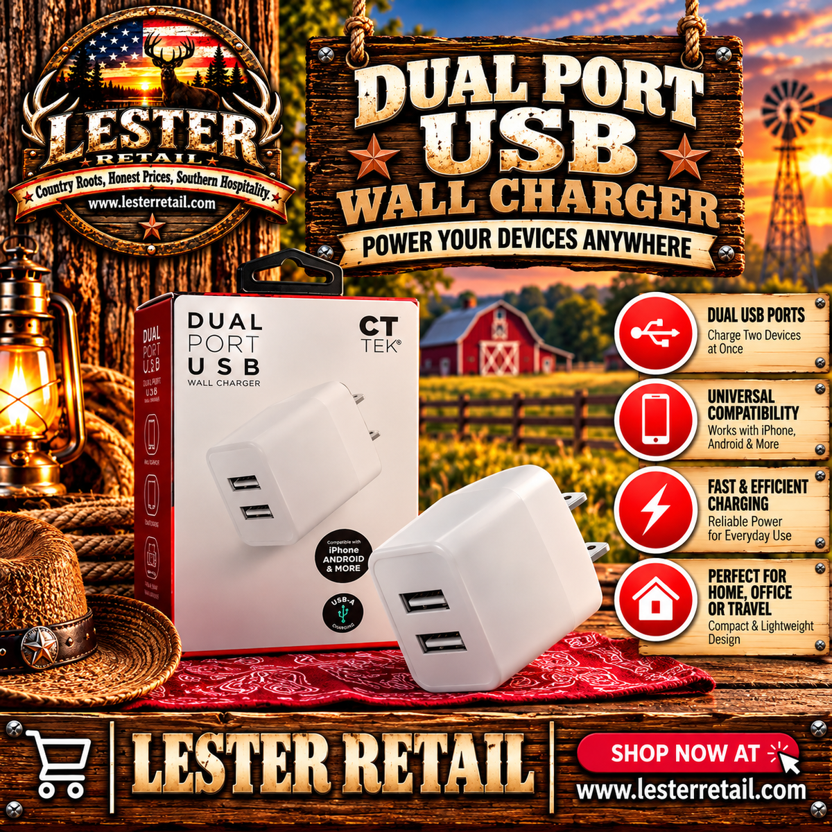 CTTEK DUAL PORT USB