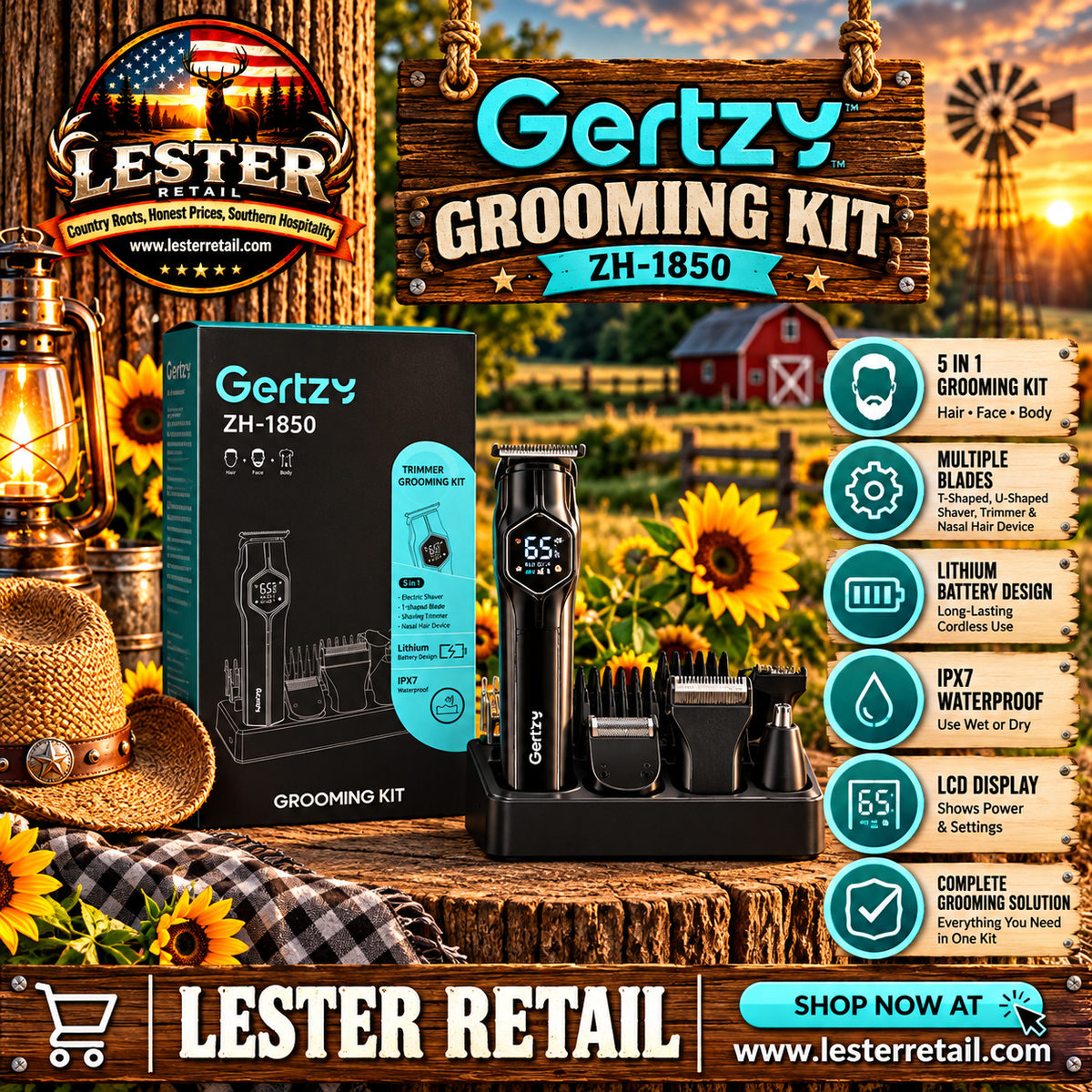 GERTZY ZH-1850 GROOMING KIT