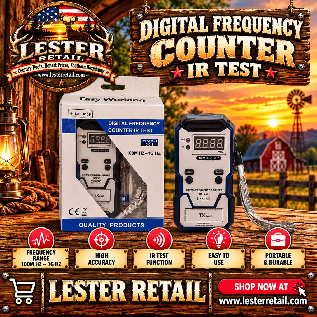 DIGITIAL FREQUENCY COUNTER IR TEST